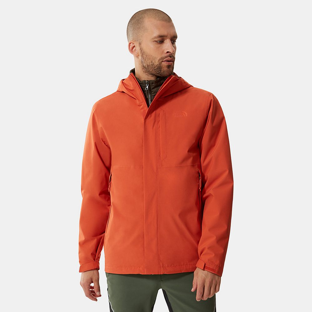 The North Face Rain Jacket Mens Australia - The North Face Carto Triclimate Orange Hiking (KMN-13042